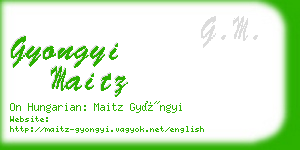gyongyi maitz business card